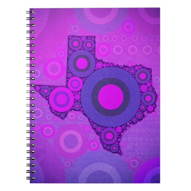 Pink Blue Texas Mosaik Notizblock (Vorderseite)