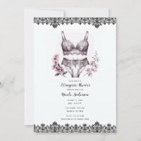 Pink Blume & Black Lace Lacey Lingerie Dusche