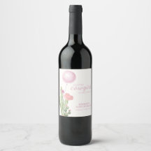 Pink Blume Cactus Balloon Cowgirl Babydusche