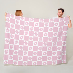 Pink-Blume Fleecedecke