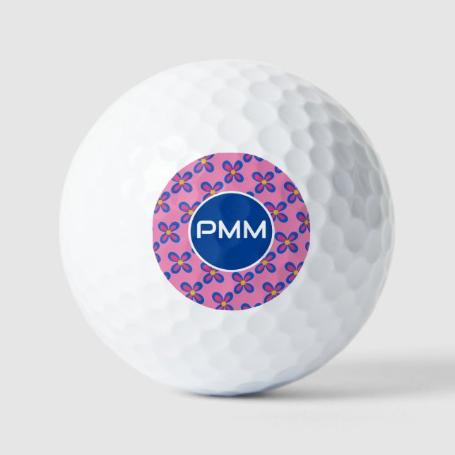 Pink Blume Golf Ball (Vorderseite)
