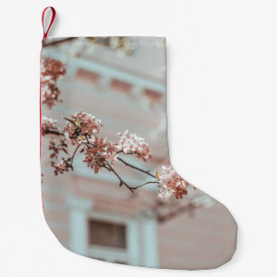 PINK-BLUME IM SCHALTEN FOKUSSCHUSS KLEINER WEIHNACHTSSTRUMPF