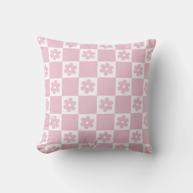 Pink-Blume Kissen (Vorderseite)