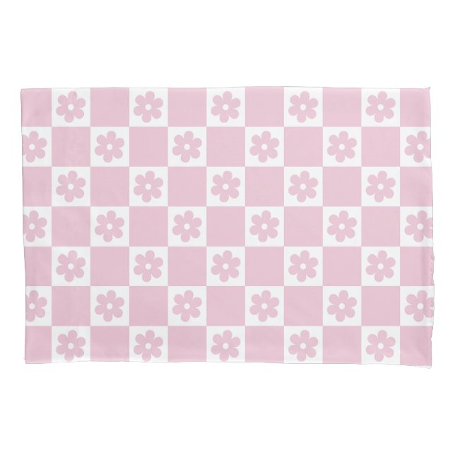 Pink-Blume Kissenbezug (Vorderseite)
