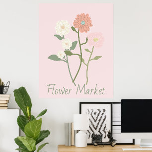 Pink Blume Market Poster