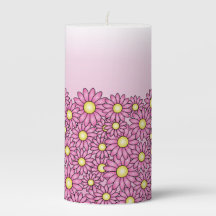 Pink-Blume-Säule Kerze