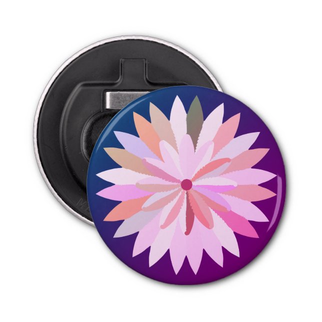 Pink Blume Taste Flaschenöffner (Vorderseite)