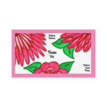 Pink-Blume-Visitenkarten