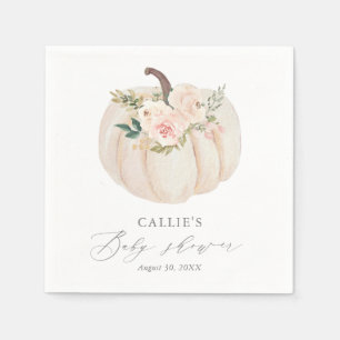 Pink Blumengrün Pumpkin Baby Dusche Serviette