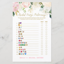 Pink Blush and Gold Brautparty Game DRUCKT
