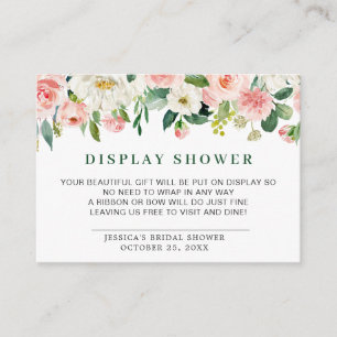 Pink Blush Blume Gießen Bridal-DISPLAY-DUSCHE Begleitkarte