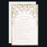 Pink Blush Brautparty Hochzeit<br><div class="desc">Hübsches Rosa-Rosa-Aquarellspiel mit botanischem Brautparty. "Wie werden wir die Braut kennen?" Ideal für Ihre Brautparty-Veranstaltung.</div>