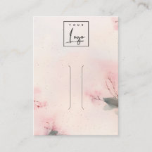 Pink Blush Cherry Blossom Logo Haarschnitt Display