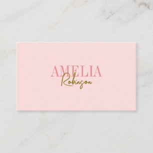 Pink Blush Chic Kontrast Stilvolle Visitenkarte