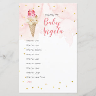 Pink Blush Eis Glitzer Gebete für Baby