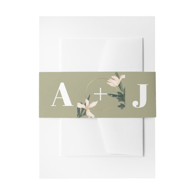 Pink blush floral Circle save the date card Einladungsbanderole (Vorderseite Beispiel)