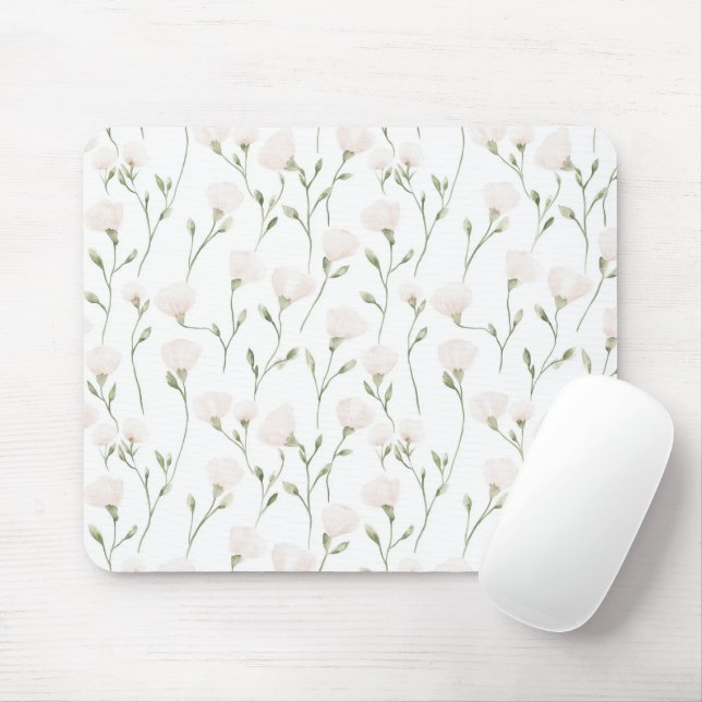 Pink blush floral mousepad (Mit Mouse)