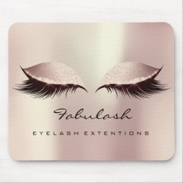 Pink Blush Glitzer Name Beauty Lashes Makeup Mousepad