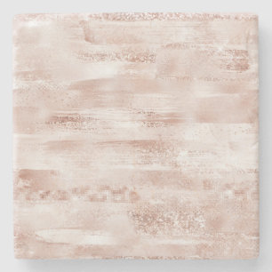 Pink Blush Glitzy Glitzer Steinuntersetzer