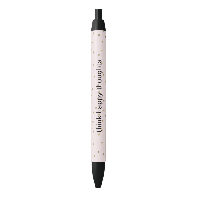 Pink Blush Gold Sparkle Confetti Inspiration Kugelschreiber (Vorderseite Vertikal)