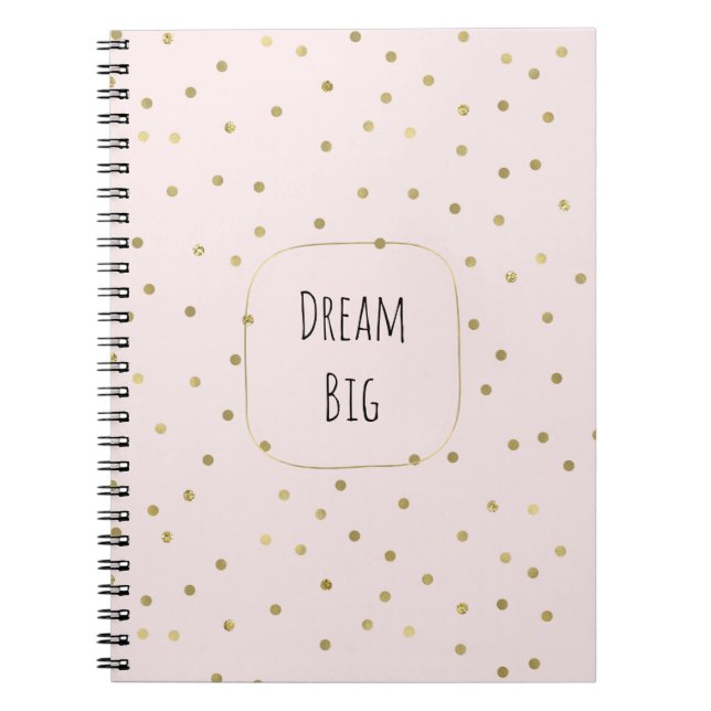 Pink Blush Gold Sparkle Confetti Inspiration Notizblock (Vorderseite)