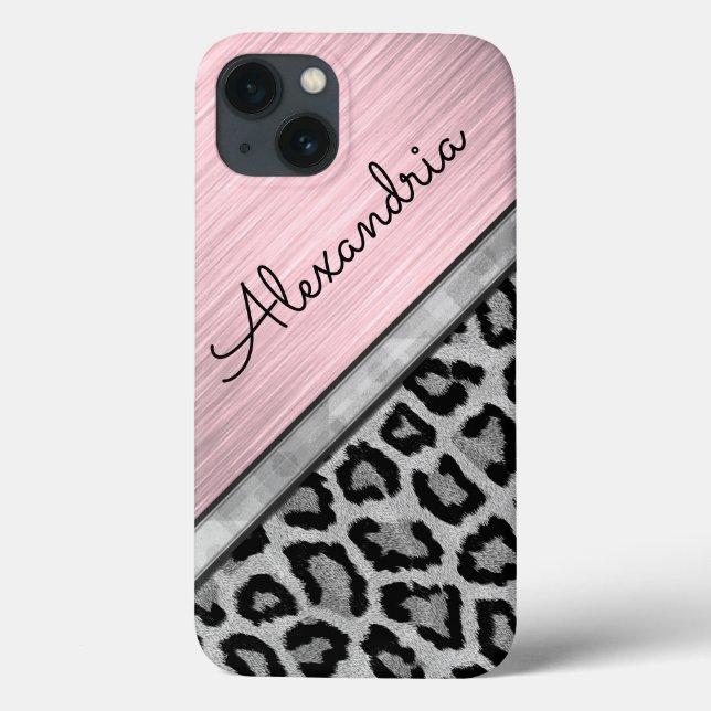 Pink Blush Illuminant Leopard Print Case-Mate iPhone Hülle (Rückseite)