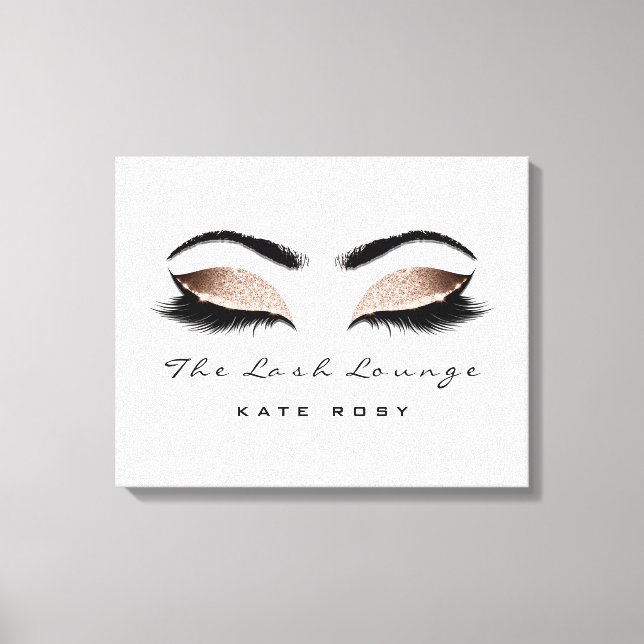 Pink Blush Makeup Artist Beauty Damask Lashes Leinwanddruck (Vorderseite)