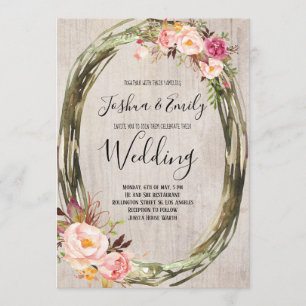 Pink Blush Peony Wedding Einladung Bloral lädt ein