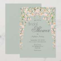 Pink Blush Sage Green Floral Wildblumen Bridal