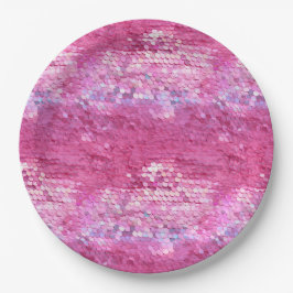 Pink Blush Sparkle Meerjungfrau Pappteller