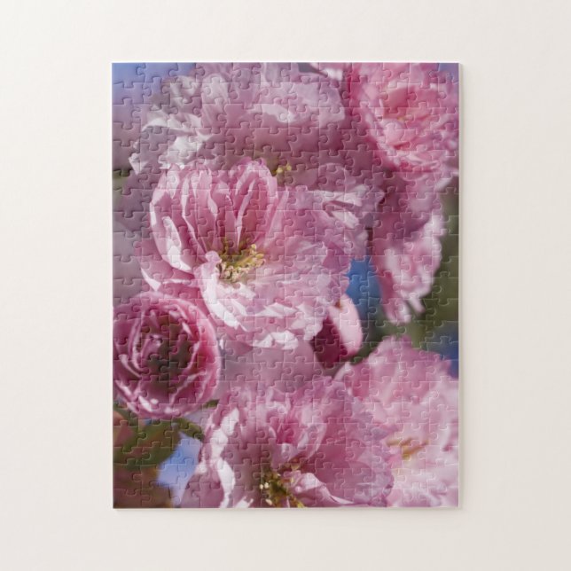 Pink Blüte japanischen Kirschbaum Blossom Puzzle (Vertikal)