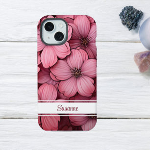 Pink-Blütenblütenblütenblütenblütenblütenblüte - B iPhone 15 Hülle