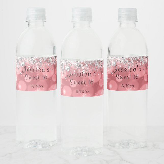 Pink Bo Ho Silver Sparkling Glitzer Sweet 16 (Flaschen)