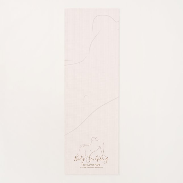 Pink Body sculpt contour beauty tanning Yogamatte (Vorderseite)