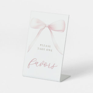 Pink-Bogen-Vorzeichen Sockelschild