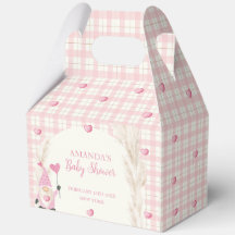 Pink Boho Arch Gingham Sweetheart Babydusche