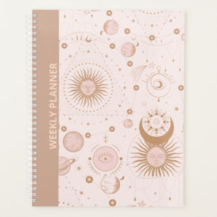 PINK BOHO DESIGN WEEKLY PLANNANT PLANER