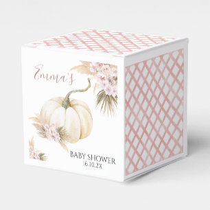 Pink Boho Floral Kleine Pumpkin Baby Dusche Geschenkschachtel