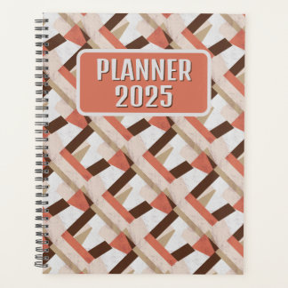 Pink Boho Geometric Abstrac Customizable Planer