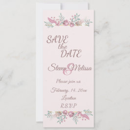 Pink Boho Hochzeit individuell anpassbar Einladung