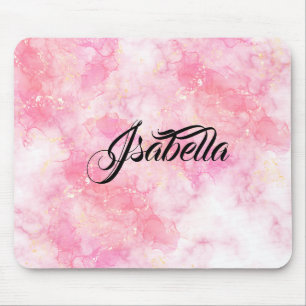 Pink Boho Minimalist Ephemera Mousepad