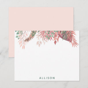 Pink Boho Personalisierte florale Karte