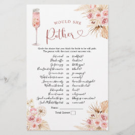 Pink Boho Petals und Prosecco würden sie eher