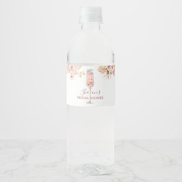 Pink Boho Rose Soiree Brautparty Wasser Flasche