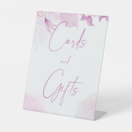 Pink Boho Wedding Cards & Gifts Pedestzeichen Sockelschild