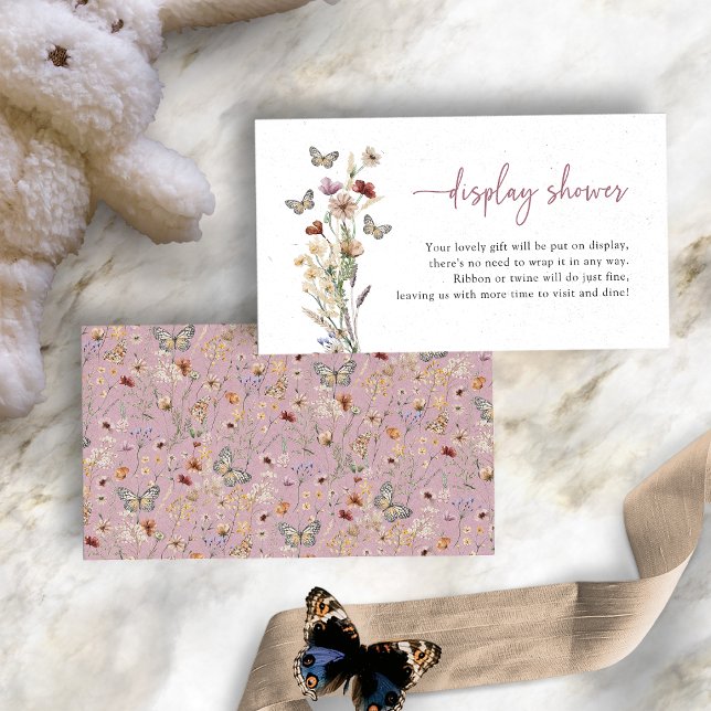 PInk Boho Wildblume Display Shower Begleitkarte (Dust Pink Boho Wildflower Display Shower Enclosure Card by Painted Paperie
)