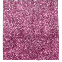 Pink Bokeh Glitzer Duschvorhang