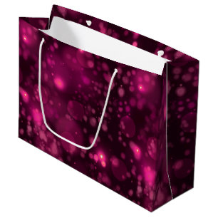 Pink Bokeh Glitzer Stars Große Geschenktüte