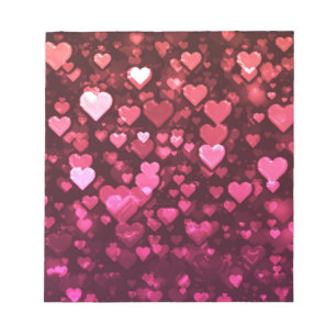 Pink Bokeh Hört digitales Hintergrundbild Notizblock