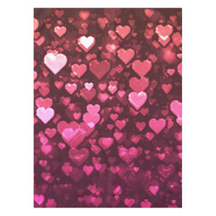 Pink Bokeh Hört digitales Hintergrundbild Tischdecke